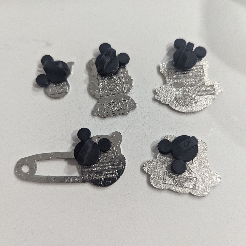 Lot of 5 New Tradeable Disney Pins Winnie the Pooh with Backs - Picture 2 of 3